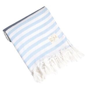 Rachel Miriam Positano Towel Sea Blue White Stripe